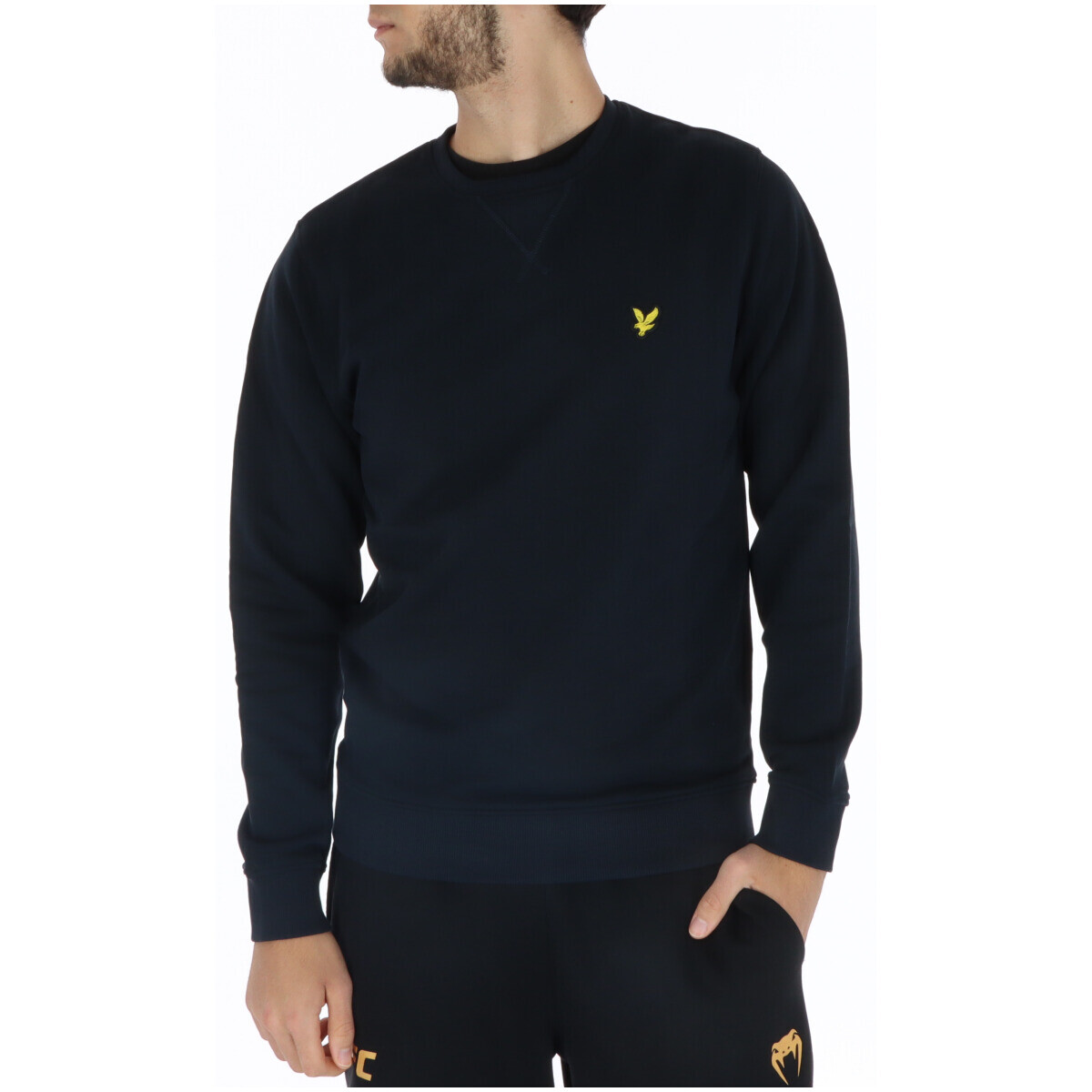 

Свитшот мужской Lyle & Scott хлопковый, темно-синий