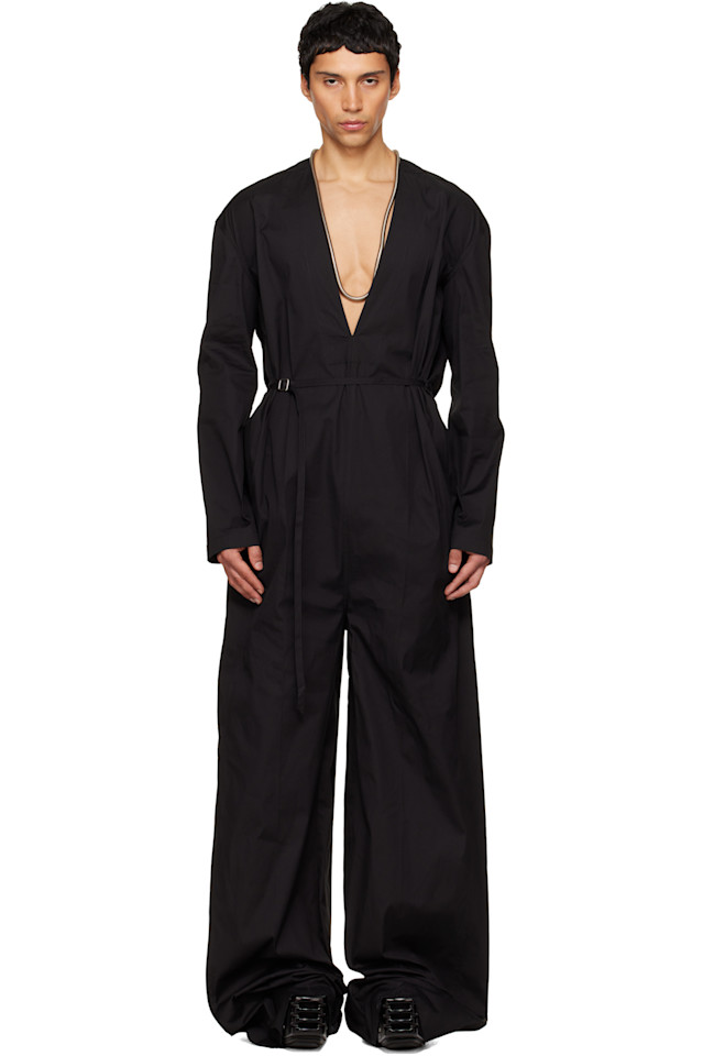 Длинный комбинезон Temple LS Rick Owens, черный