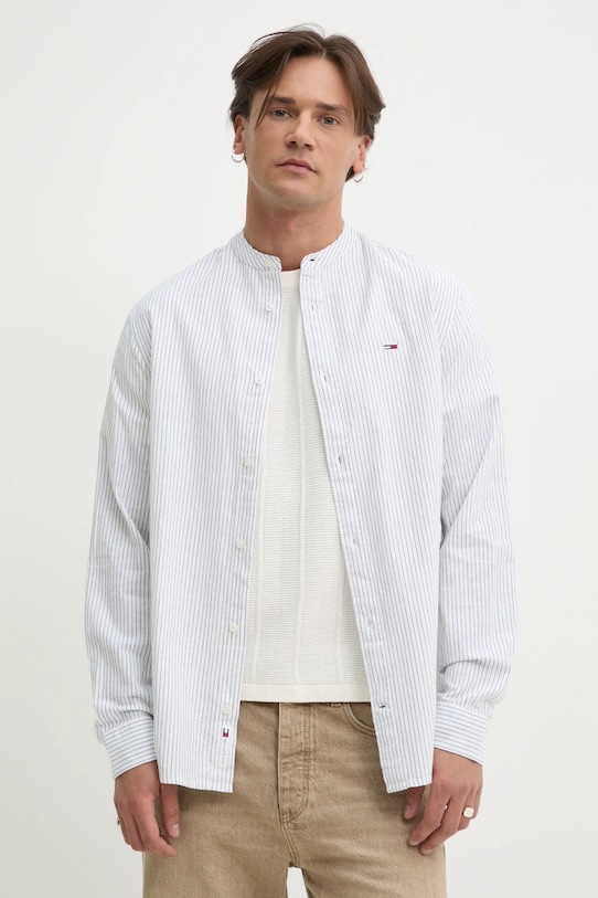 

Рубашка с добавлением льна Tommy Jeans, белый
