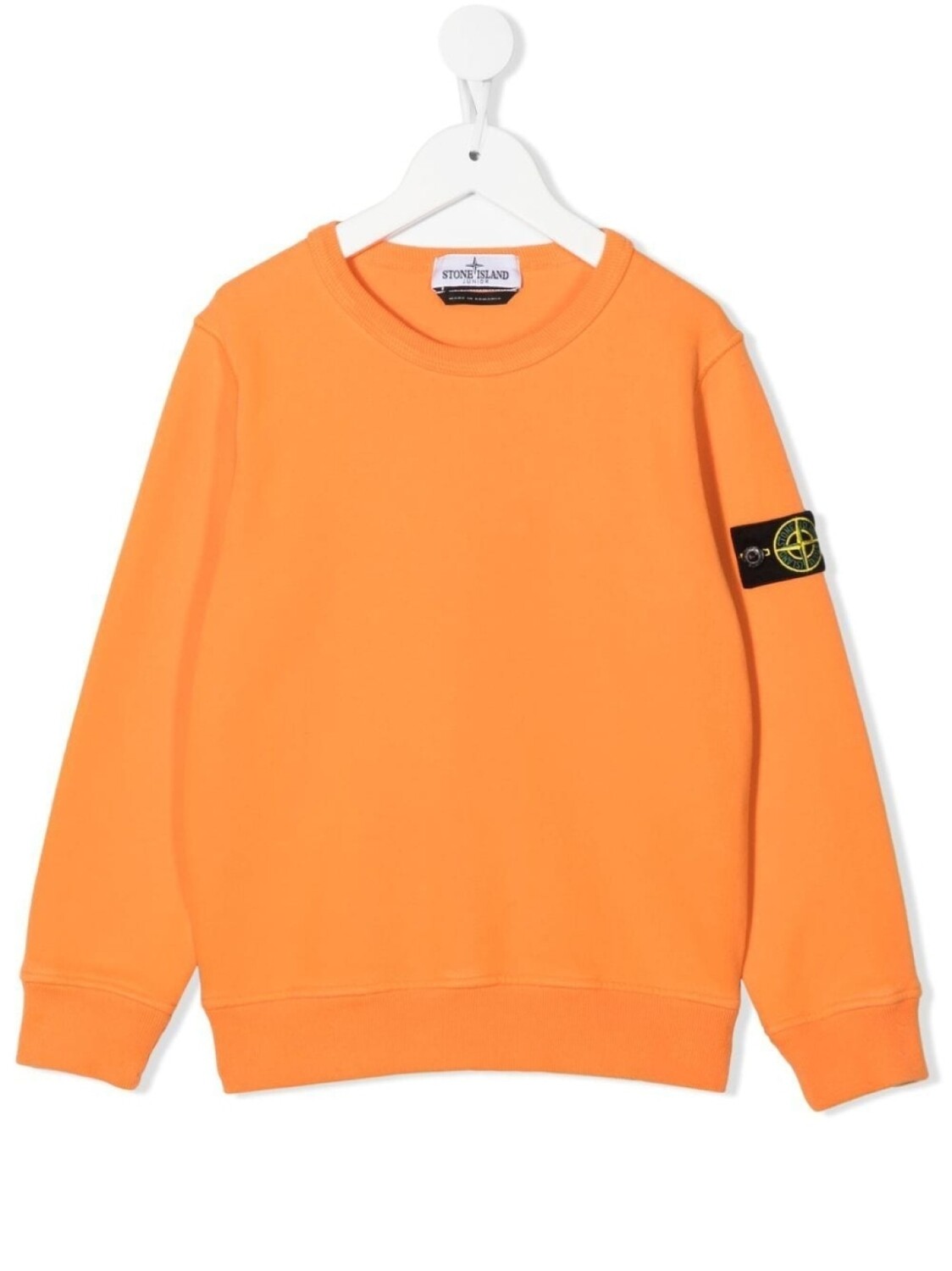 

Stone Island Junior толстовка с нашивкой-логотипом, оранжевый