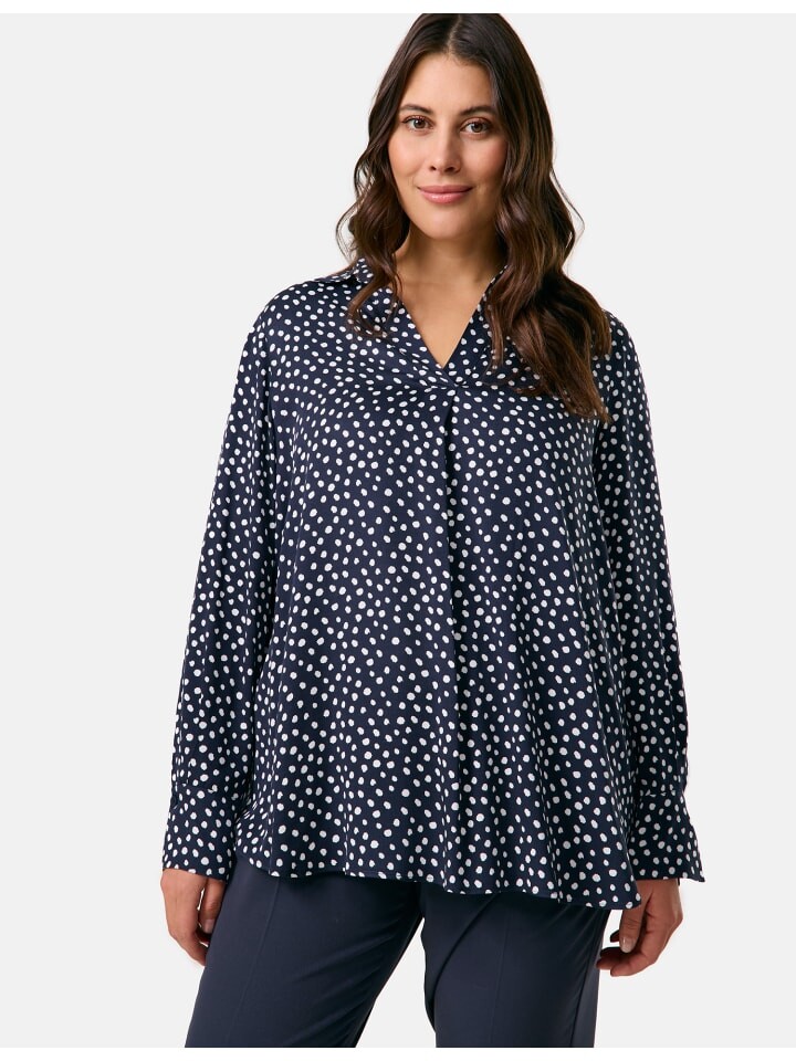

Блуза SAMOON Bluse Langarm, цвет Dark Lake Blue gemustert