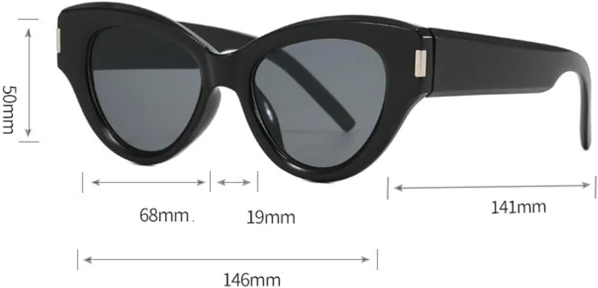 

Женские солнцезащитные очки "кошачий глаз" с градиентным переходом цвета, защита от УФ-излучения UV400, мужские ретро-очки в стиле "чайные очки" helena, C4