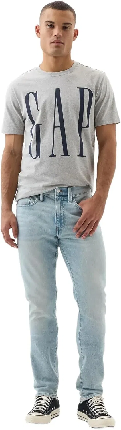 Джинсы, скинни, GAP, светло-голубой