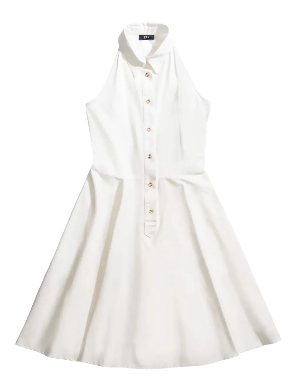 

Мини-платье без рукавов на пуговицах Fay, белый