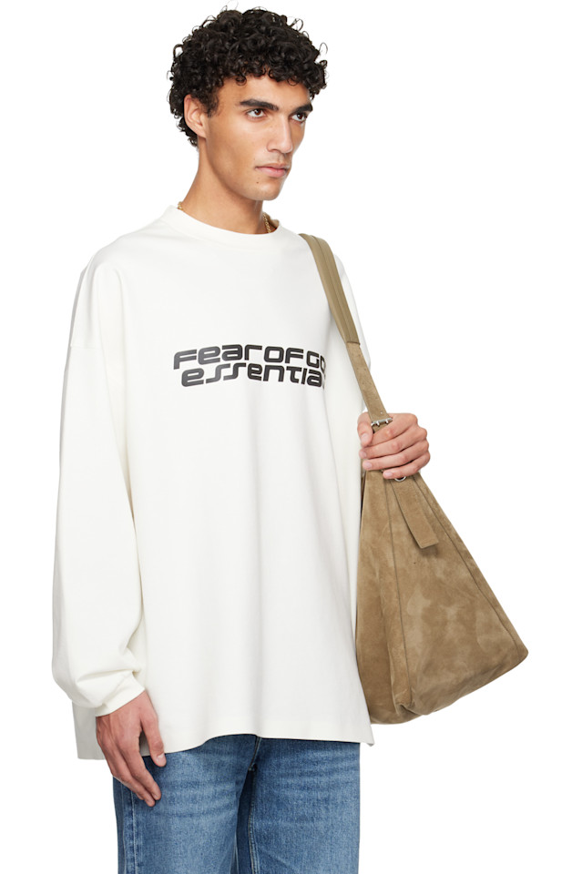 Fear Of God Essentials Футболка с длинным рукавом Off-White из ткани понте в стиле 90-х — фото 2