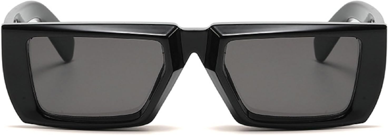 

Солнцезащитные очки Y2K для мужчин и женщин, модные прямоугольные солнцезащитные очки, дизайнерские квадратные очки для мужчин, солнцезащитные очки для женщин mincl, Black