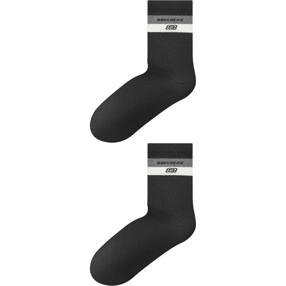 

Skechers Носки до середины голени унисекс, 2 пары, черные, AW24