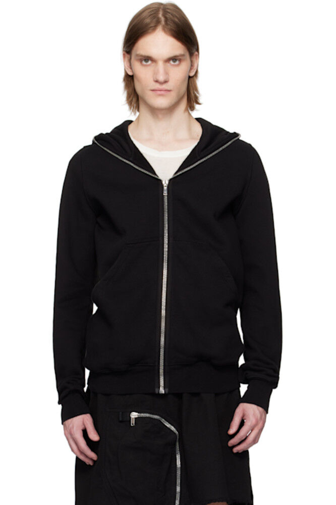 

Черная толстовка с капюшоном Hollywood на молнии Rick Owens DRKSHDW