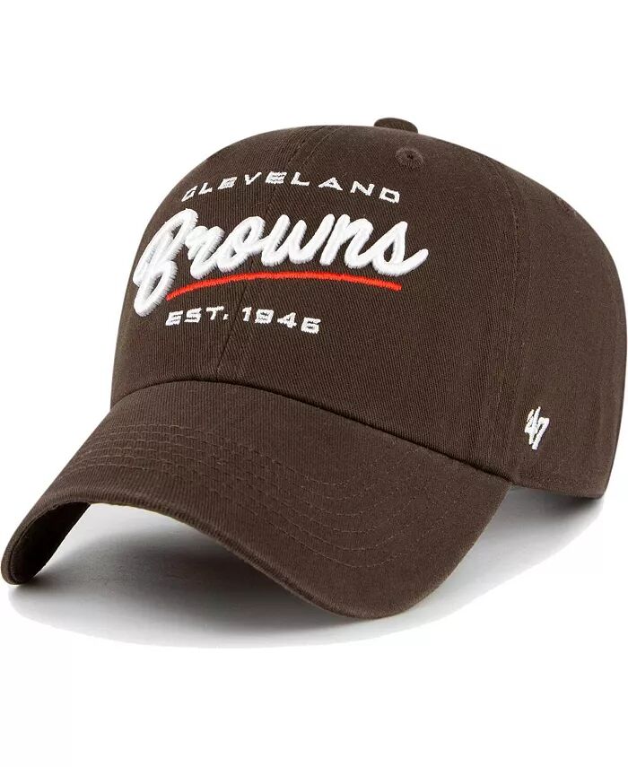 

Женская коричневая регулируемая шапка Cleveland Browns Sidney Clean Up '47 Brand, коричневый