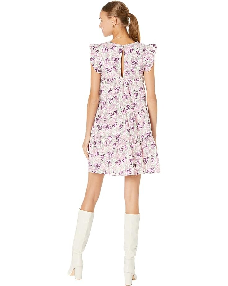 

Платье English Factory Floral Printed Babydoll Mini, цвет Peony Pink
