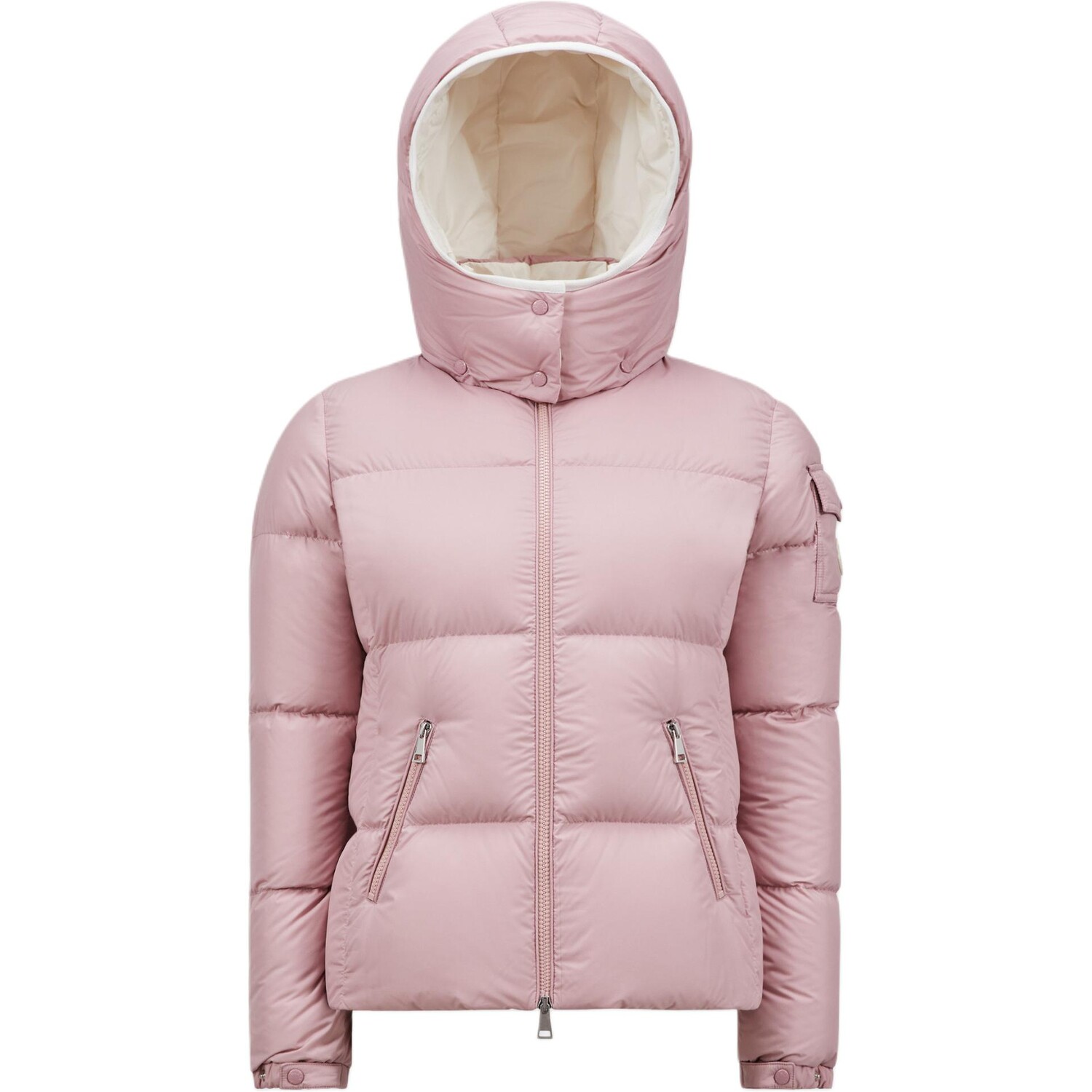 

Пуховик женский светло-розовый Moncler, светло-розовый