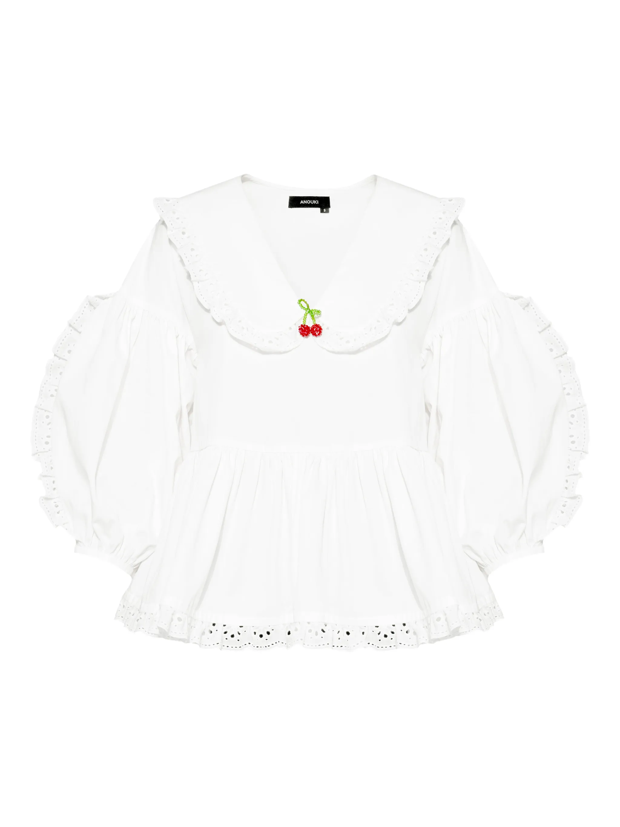 

Блузка с оборками Anouki, белый