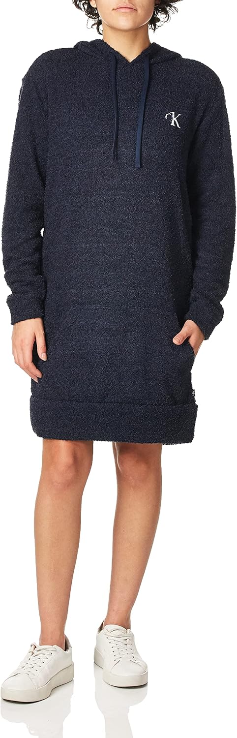 

Женская толстовка с капюшоном Calvin Klein Ck One Plush Lounge с длинным рукавом, Blue Shadow