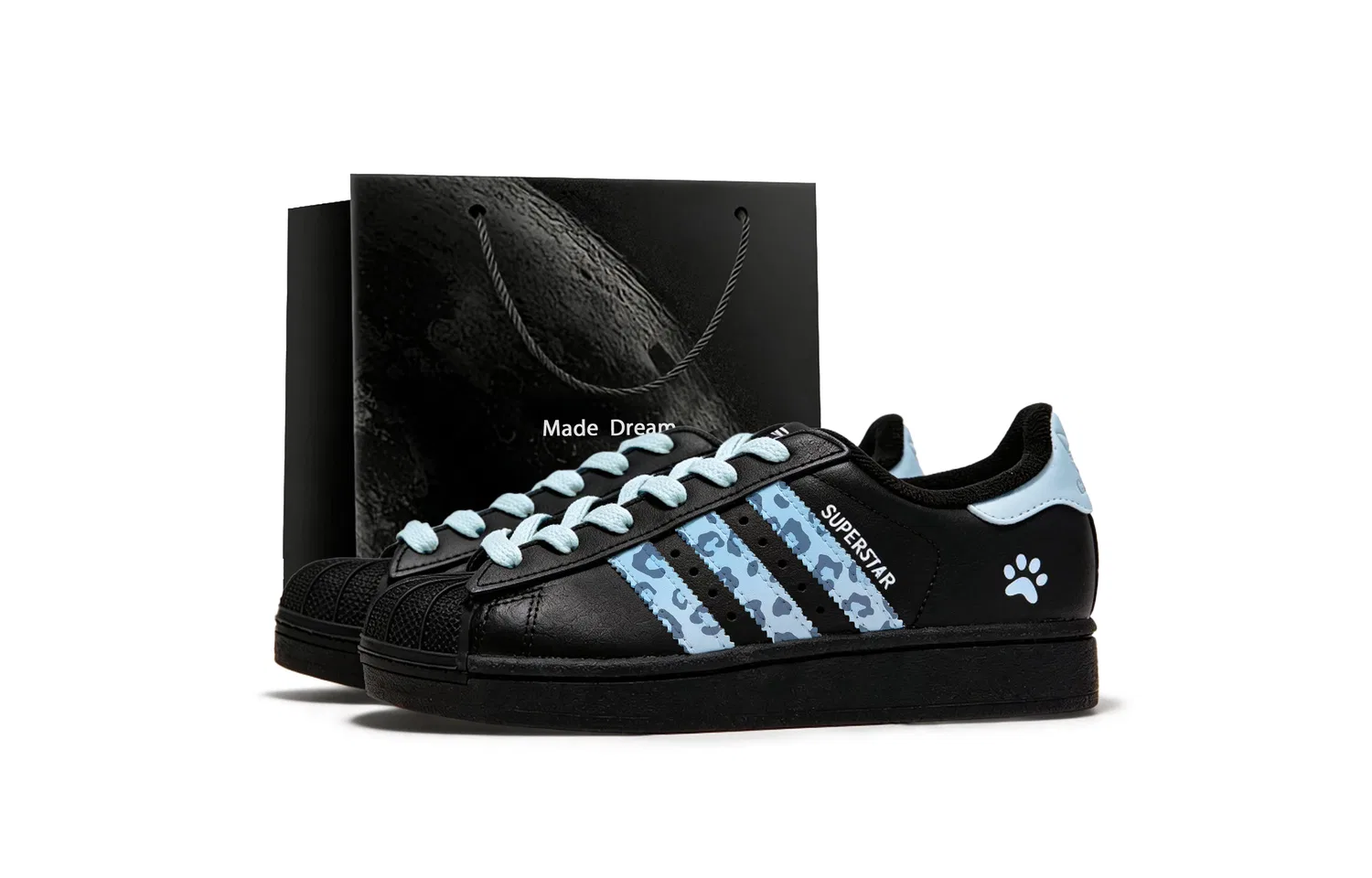 Кеды Superstar 2 Leather Low Top Adidas Originals Black Blue