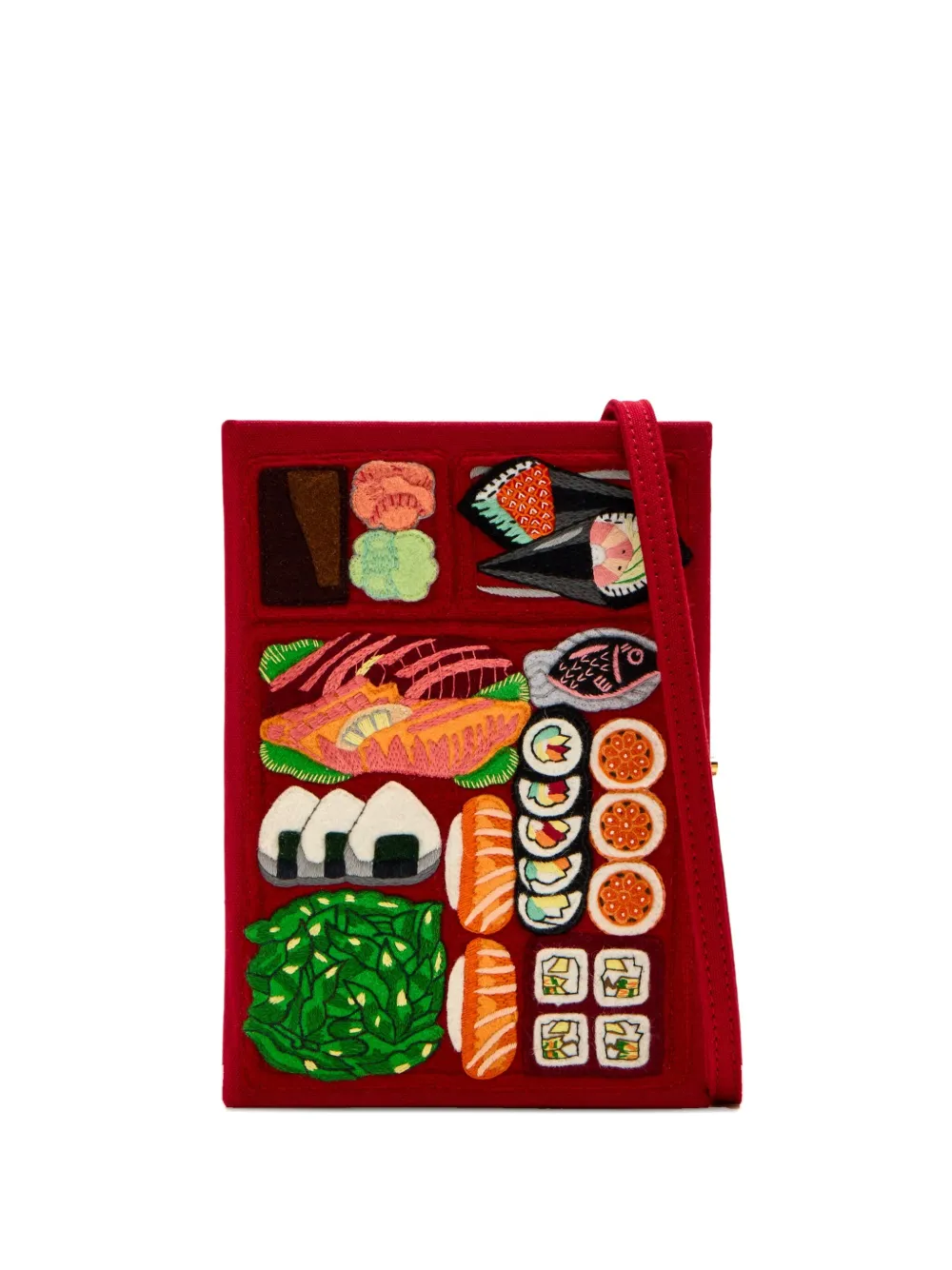 

Вышитый клатч-суши Olympia Le-Tan, красный