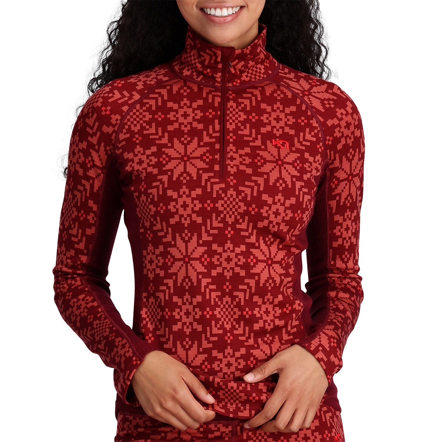 

Топ Kari Traa Edith Half Zip, цвет Rouge