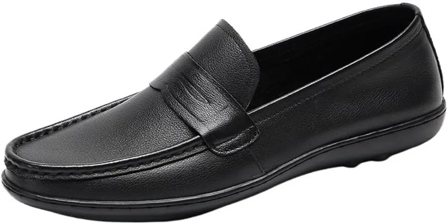 Лоферы кожаные, классические мокасины, Black DHFIRUFSHLO