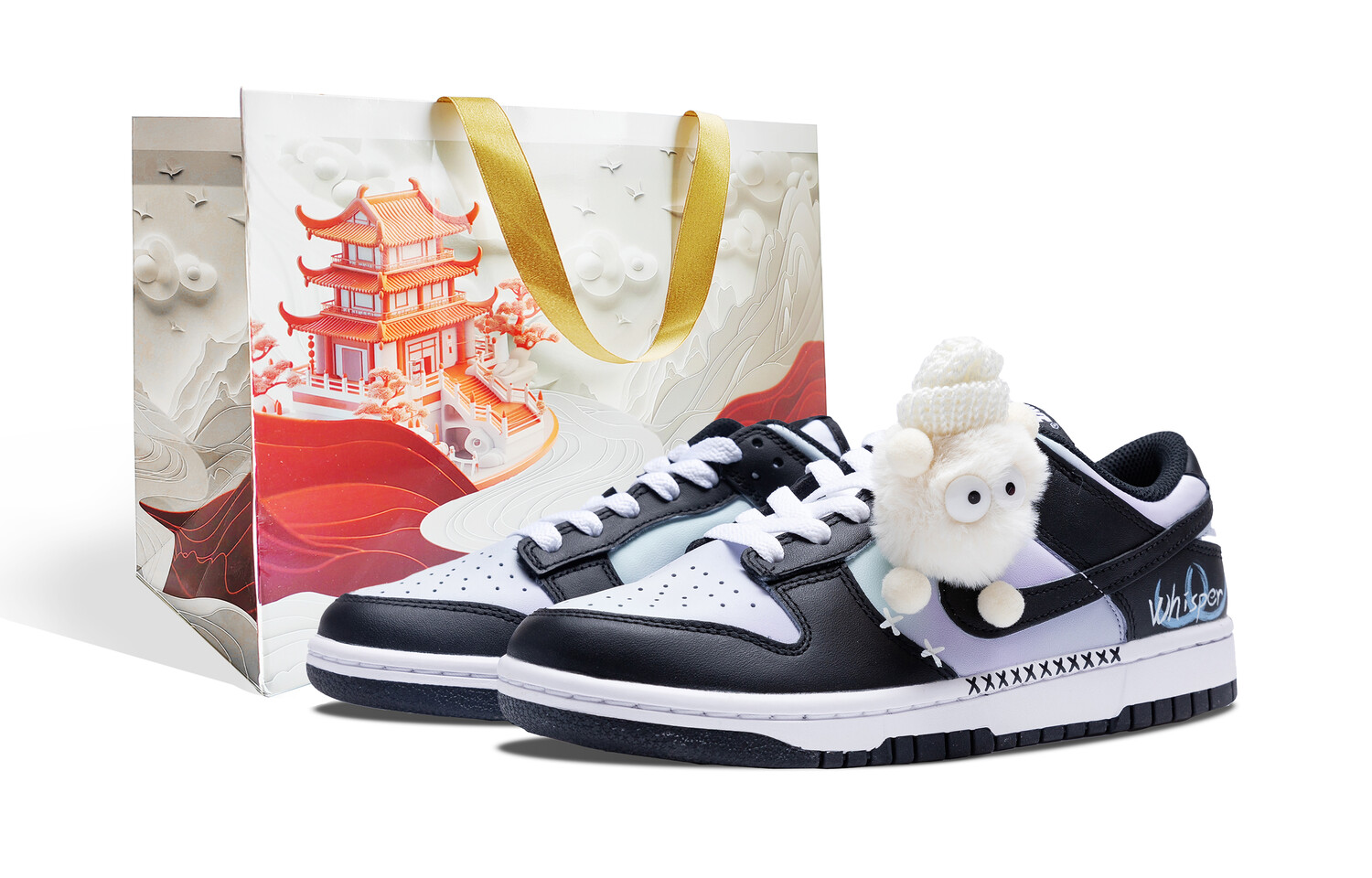 

Кроссовки Nike Dunk Skateboard Shoes Women's Low-Top Black/White, черный/белый