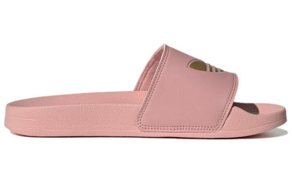 Тапочки adilette lite slide 'wonder mauve matte gold' Adidas, розовый — фото 2