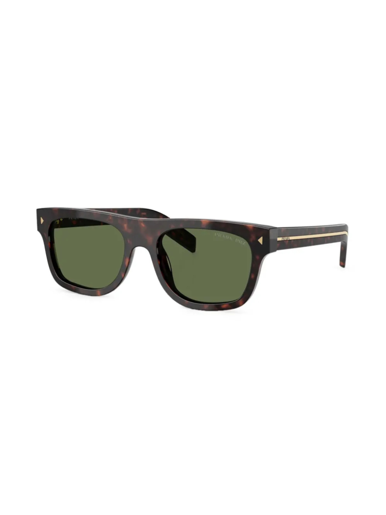 Prada Eyewear солнцезащитные очки с металлическим декором, коричневый — фото 2