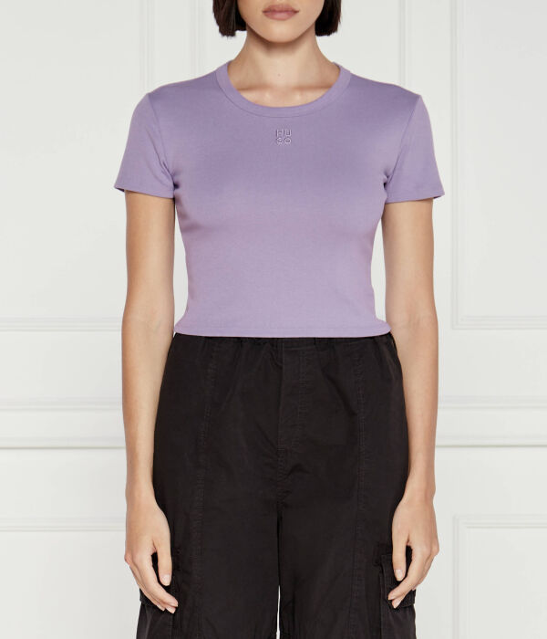 

Футболка Деланор Cropped fit Hugo, фиолетовый
