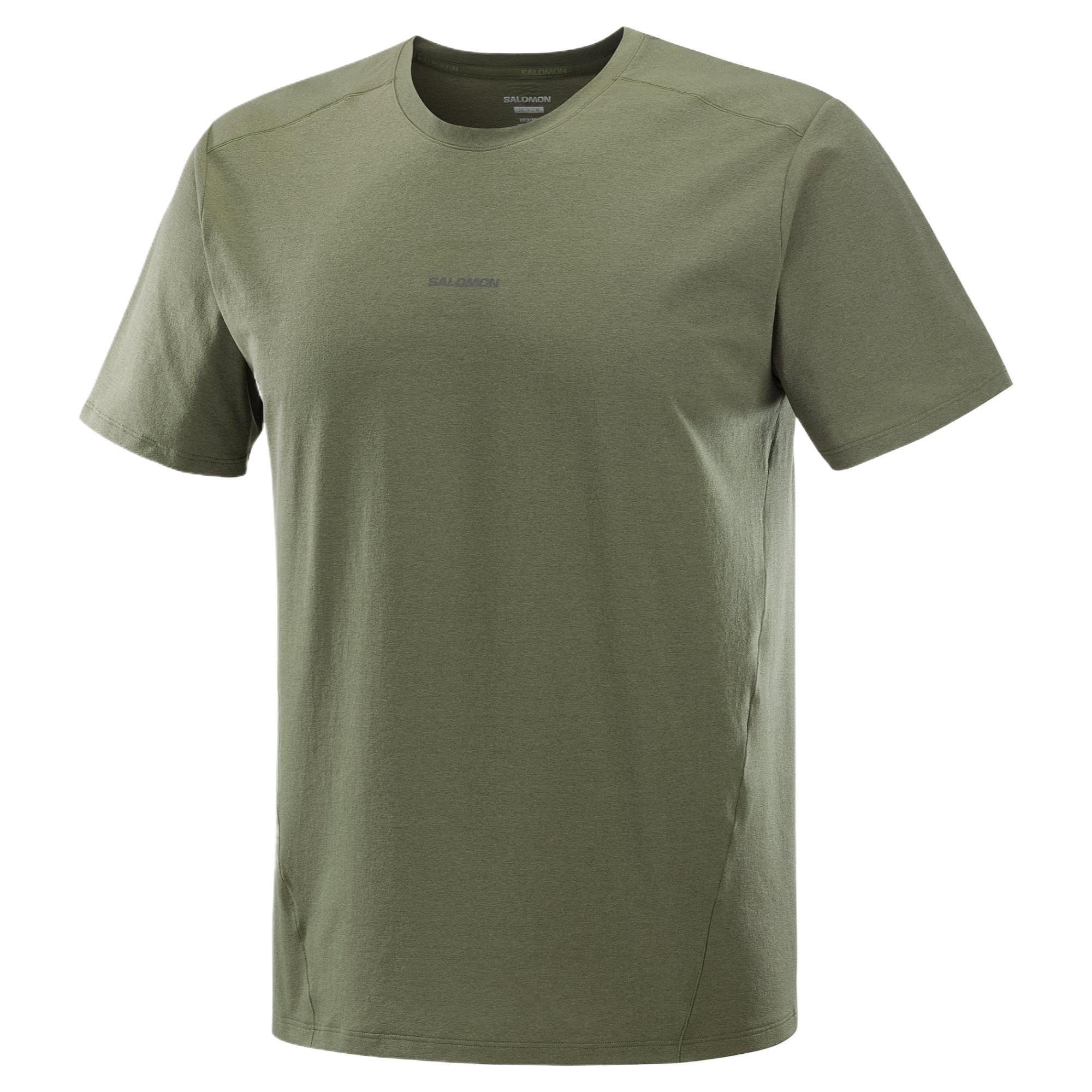 

Salomon Мужская футболка, зеленая, с круглым вырезом, умеренно прямой крой