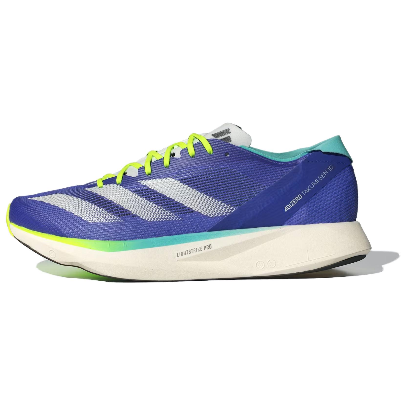 

Adizero Takumi Sen 10 'Cobalt Blue Lucid Lemon' Adidas, Кобальтовый синий/Металлик зеро/Прозрачный лимон