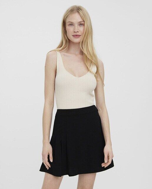 

Женский вязаный топ на бретелях Vero Moda, бежевый