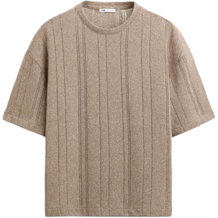 

Футболка мужская темно-золотисто-коричневая Zara, коричневый