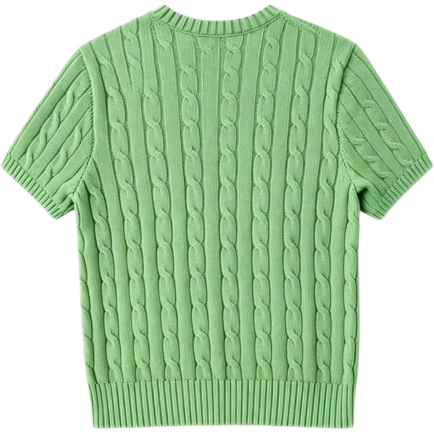 Вязаный джемпер с круглым вырезом Polo Ralph Lauren цвета авокадо — фото 3