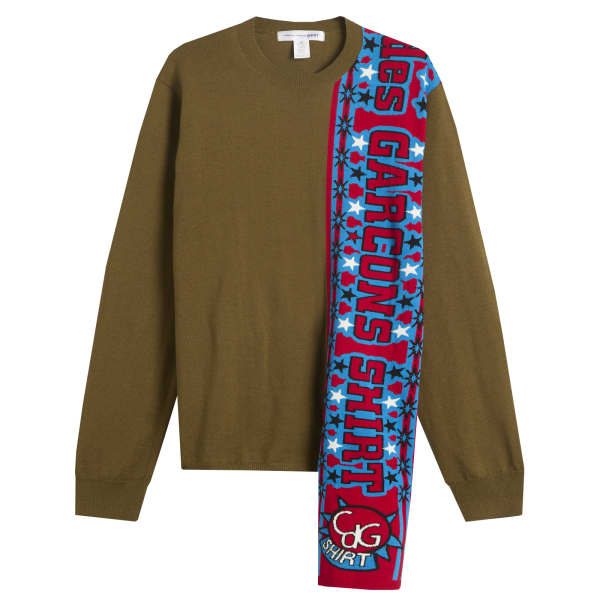 

Футбольный шарф вязать Comme Des Garçons Shirt, хаки