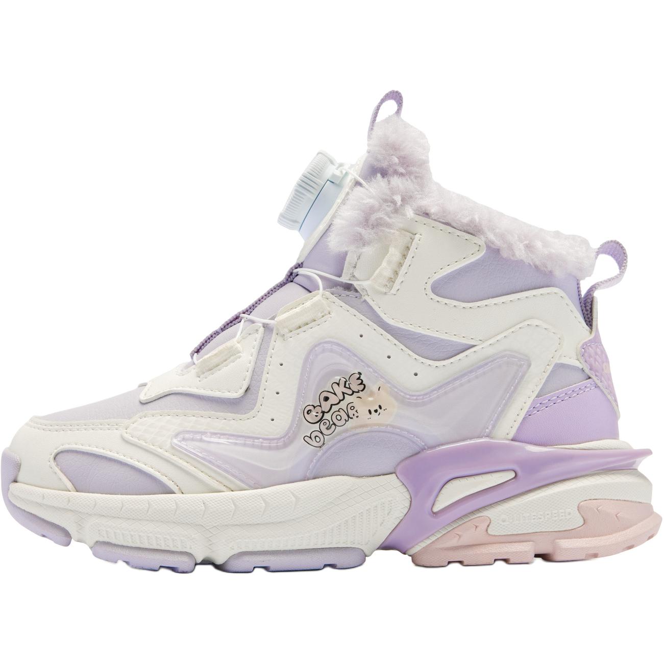 

Детская повседневная обувь для дошкольников QIAODAN, слоновая кость/серый/фиолетовый