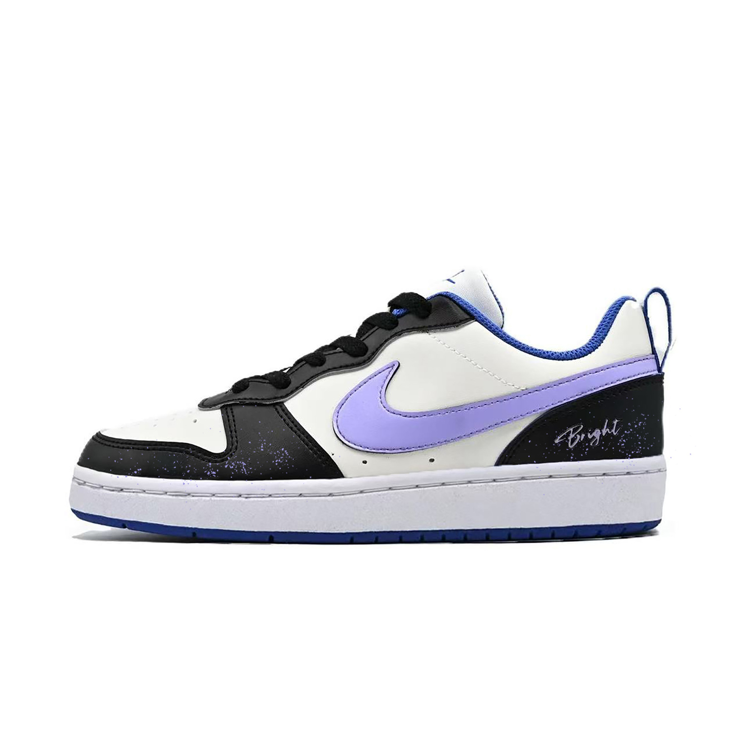 

Nike Кроссовки для скейтбординга low top Court Borough Phantom Purple Shadow Dash нескользящие устойчивые к истиранию фиолетовые kids'