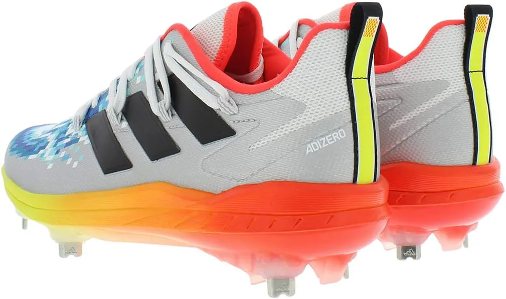 Бейсбольные бутсы Adidas Adizero Afterburner 8 для мужчин, металлик/черный/красный — фото 3