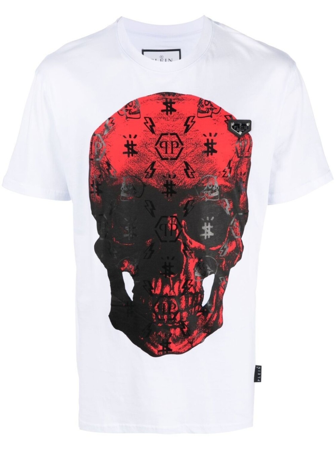

Philipp Plein футболка с принтом Skull, белый