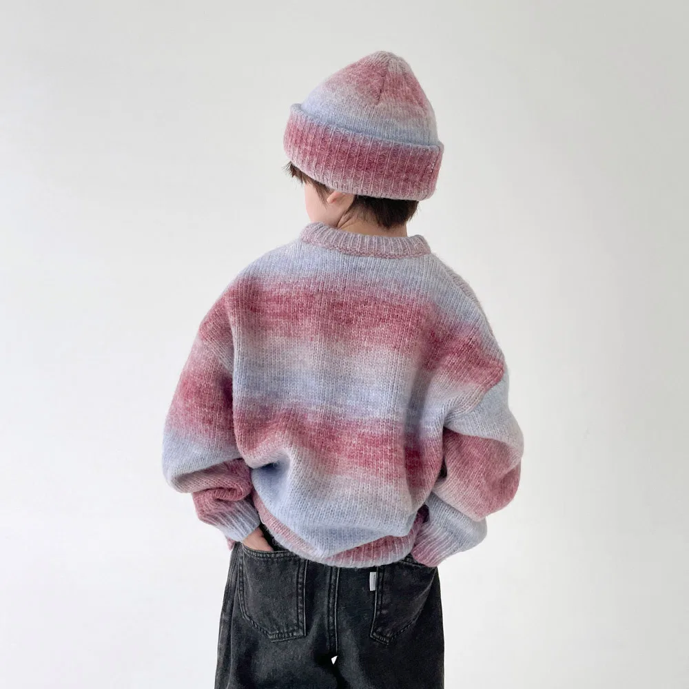 Детский свитер BERRYCLOSET Bohemian Knit с шапкой, розовый