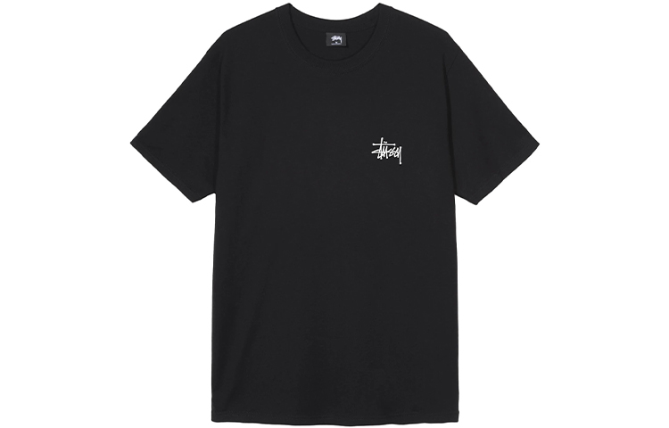 Футболка Basic Stussy, морской синий с белым логотипом — фото 3