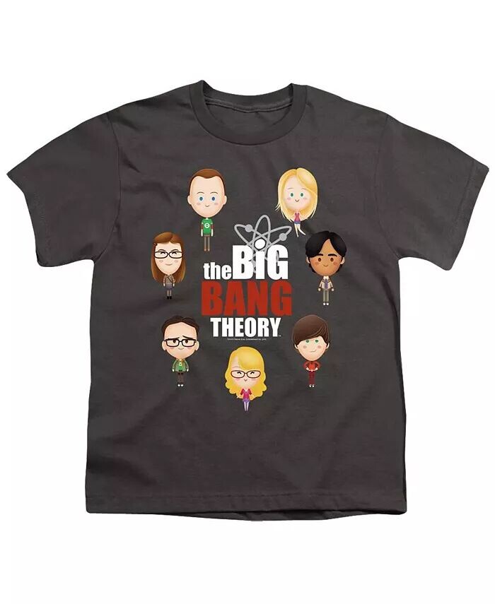 

Футболка с коротким рукавом и эмодзи Boys Bang Theory Big Bang Theory, серый