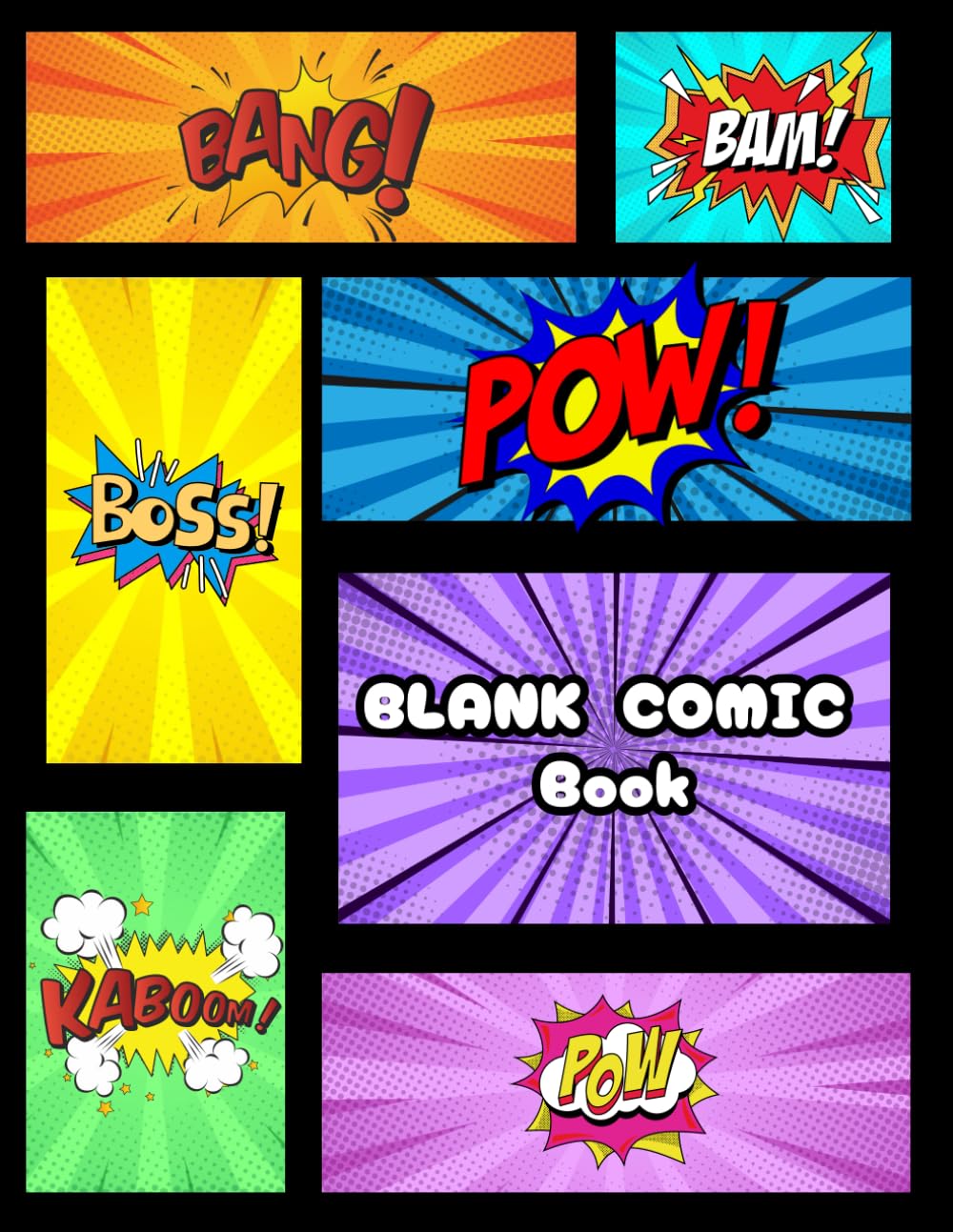 

Blank Comic Book for Kids: Create Your Own Comics - 100+ Pages, Large 8.5" x 11" Journal with Comic Templates (Independently published)
