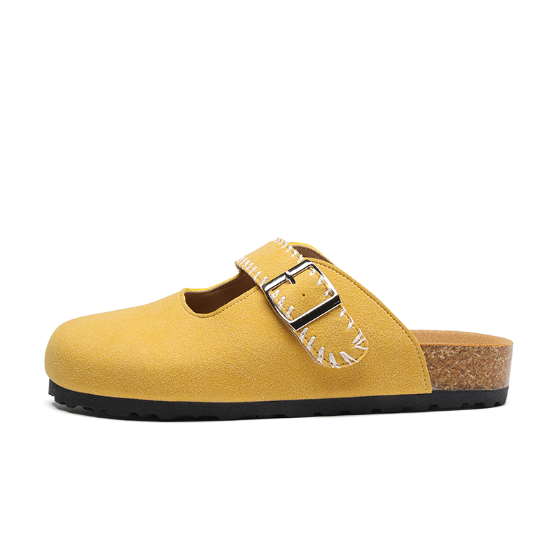 ZHR Женские закрытые тапочки желтые, цвет Yellow