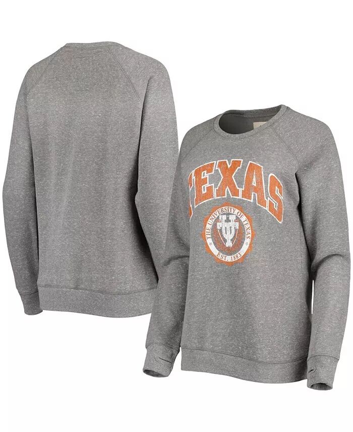 

Женский флисовый свитшот Knobi с эффектом потертости серого цвета Texas Longhorns в винтажном стиле Edith Pressbox