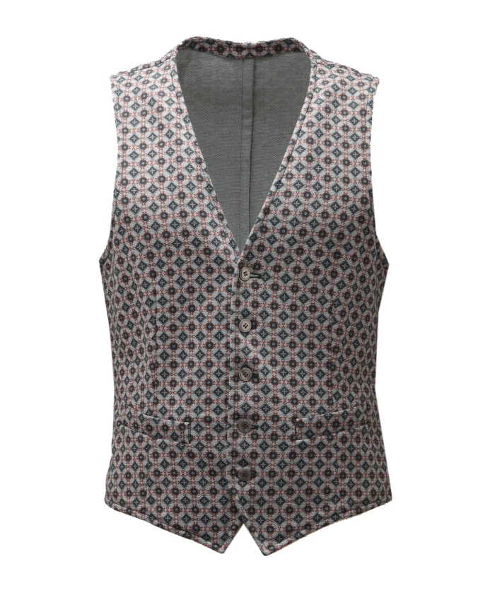 

Разноцветный жилет из смесовой хлопковой ткани L.B.M. 1911, мультиколор