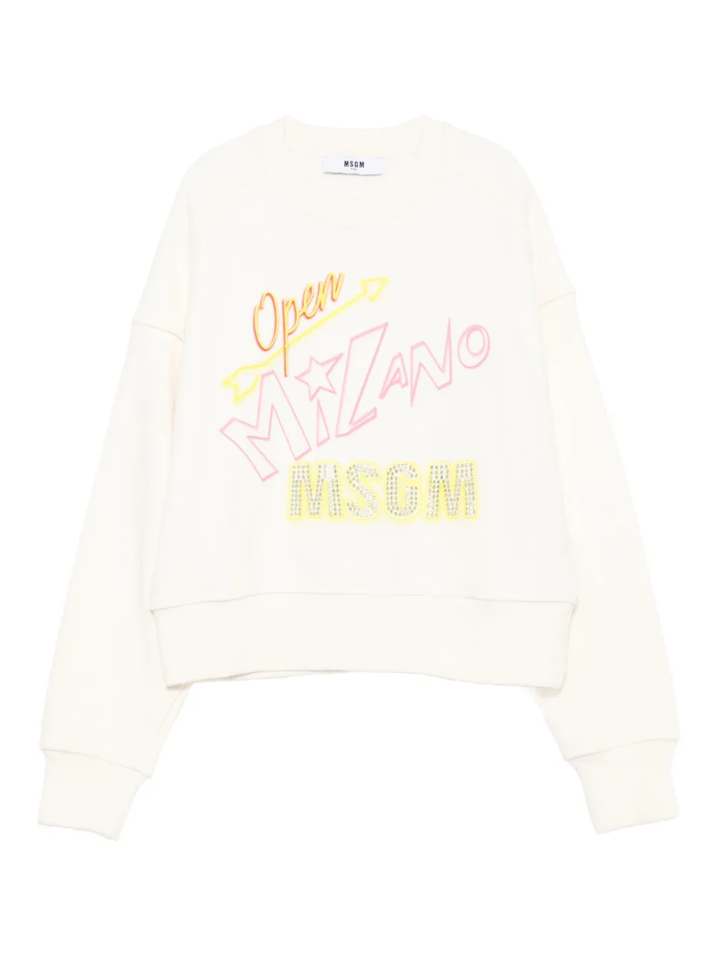 

Толстовка с кристаллами MSGM Kids, нейтральный
