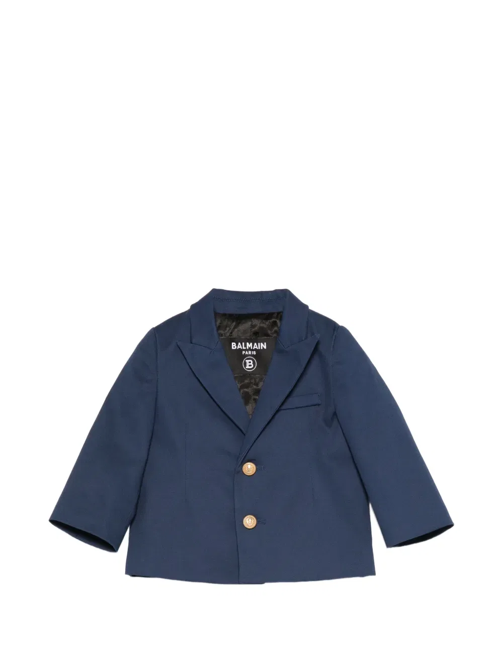 Блейзер с пуговицами Balmain Kids, синий