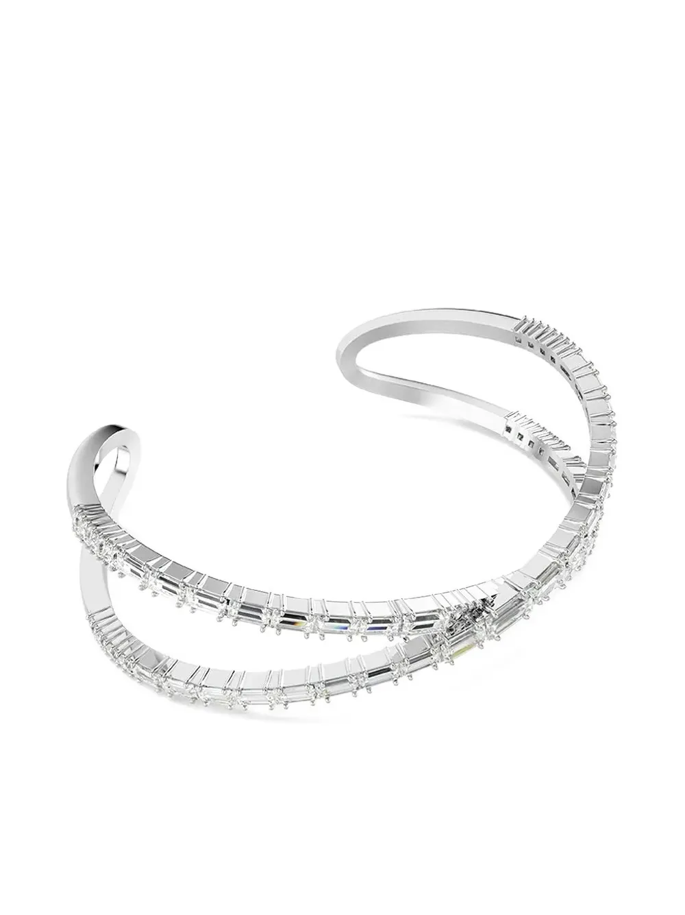

Браслет-манжета «Гипербола» Swarovski, серебряный
