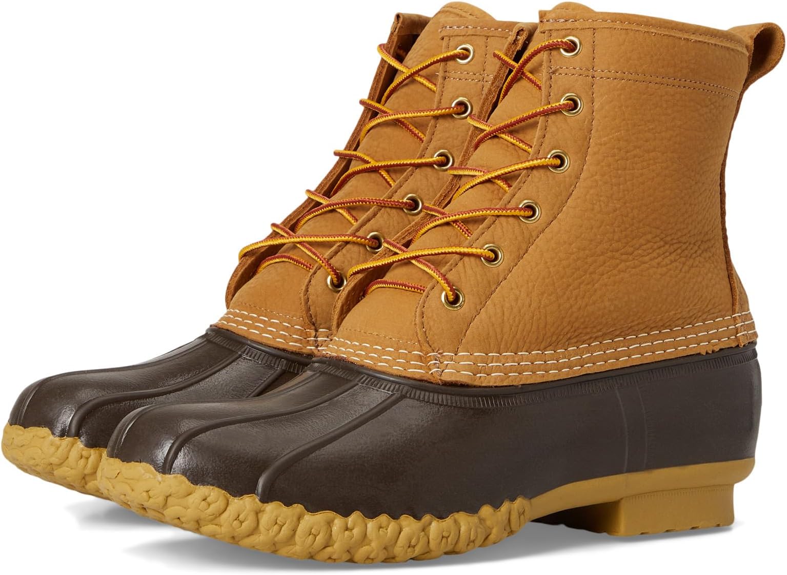 

Ботинки L.L.Bean Men's Bean Boots 8" Fleece Lined Insulated, Tan/Bean Boot Brown/Gum/Red Black Plaid