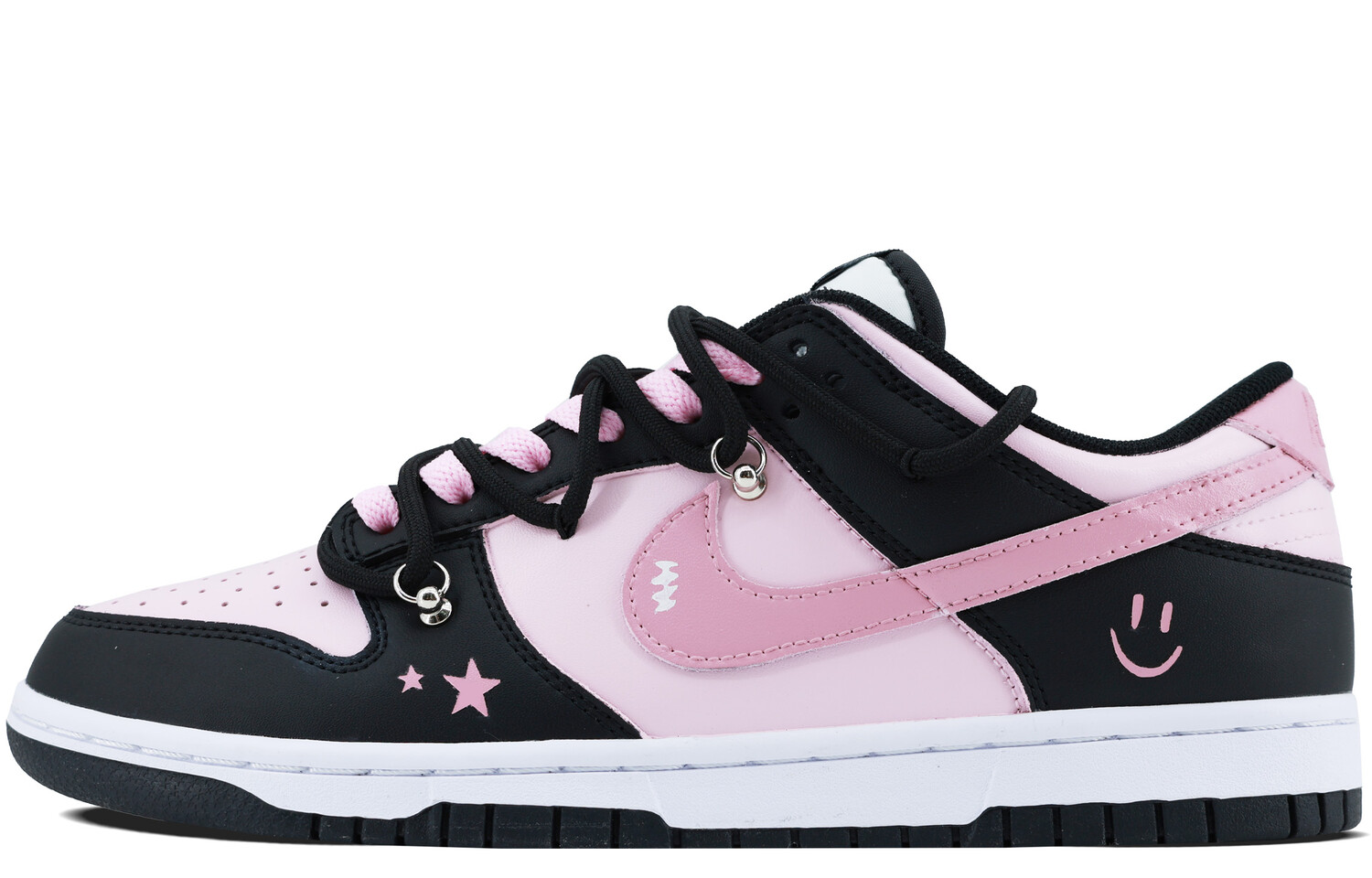 

Кроссовки Nike Dunk Skateboarding Shoes Unisex Low-top Black/pink, черный