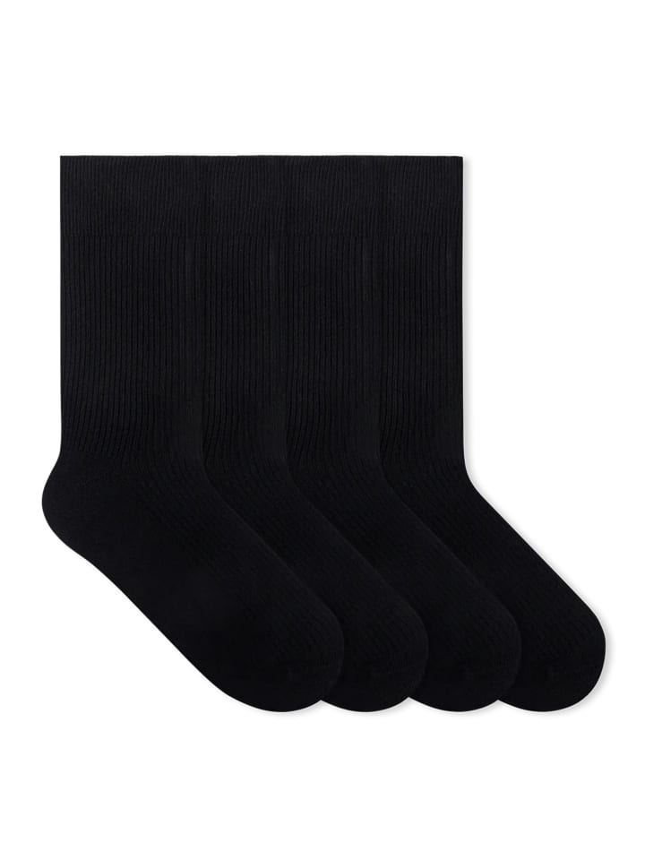 

Von Jungfeld Тонкие ребристые носки глубокого черного цвета