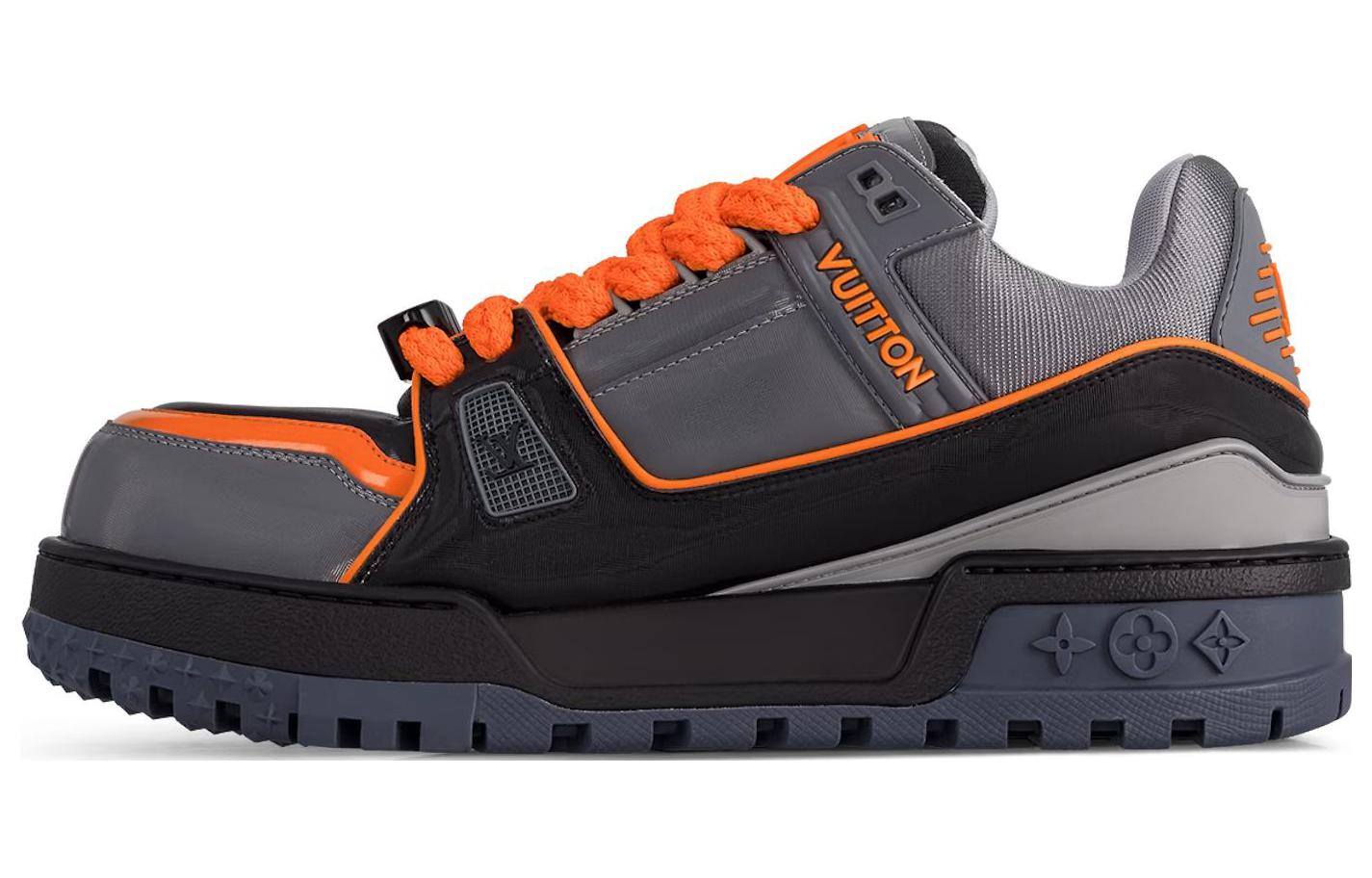 

LOUIS VUITTON Кроссовки для скейтбординга Trainer Maxi Low Top, мужские, серо-оранжевые