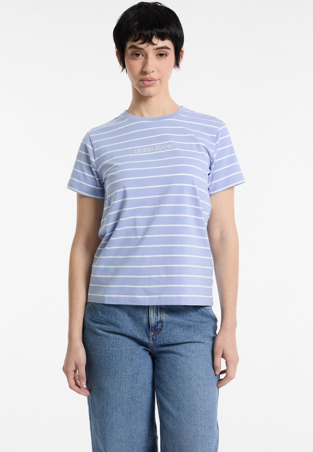 

Футболка с принтом STRIPED Guess Jeans, серый